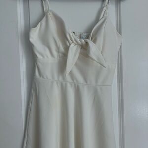 White front tie dress